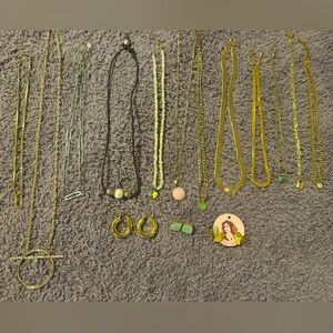 Assortment of necklaces and earrings